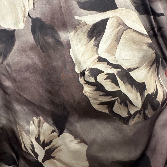 H&M big floral cowl neck cocktail dress pockets banded waist sleeveless sheath‎ - Picture 6 of 9